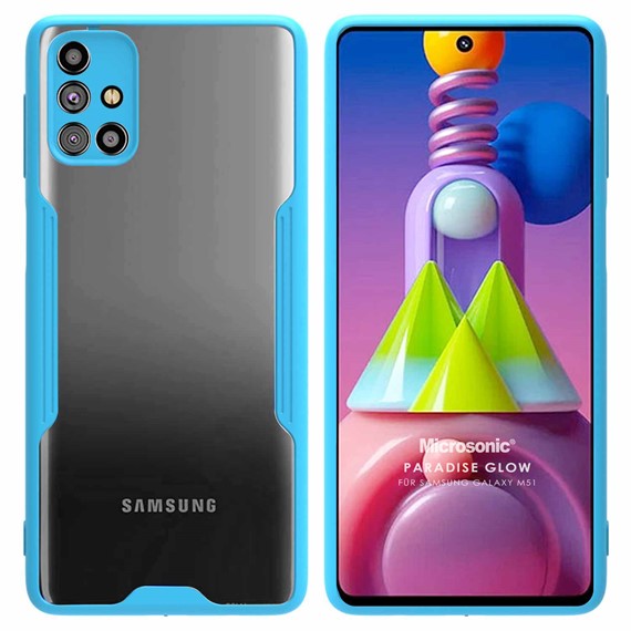 Microsonic Samsung Galaxy M51 Kılıf Paradise Glow Turkuaz 1