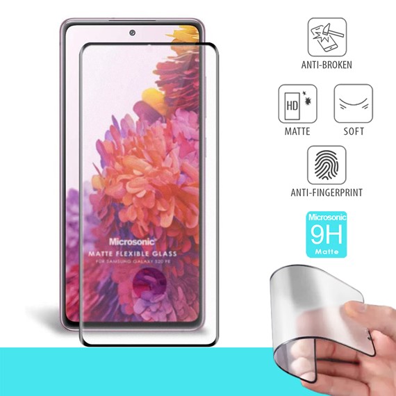 Microsonic Samsung Galaxy S20 FE Seramik Matte Flexible Ekran Koruyucu Siyah 1