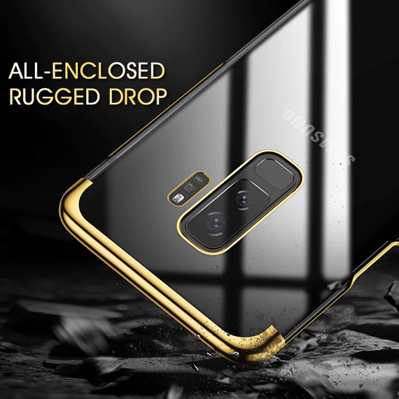 Microsonic Samsung Galaxy S9 Kılıf Skyfall Transparent Clear Rose Gold 4