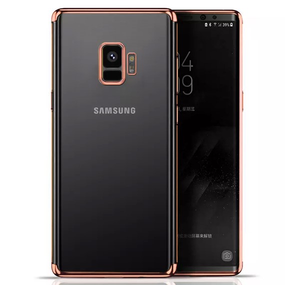 Microsonic Samsung Galaxy S9 Kılıf Skyfall Transparent Clear Rose Gold 1