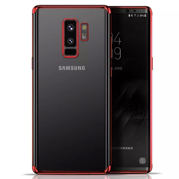 Microsonic Samsung Galaxy S9 Plus Kılıf Skyfall Transparent Clear Kırmızı 1