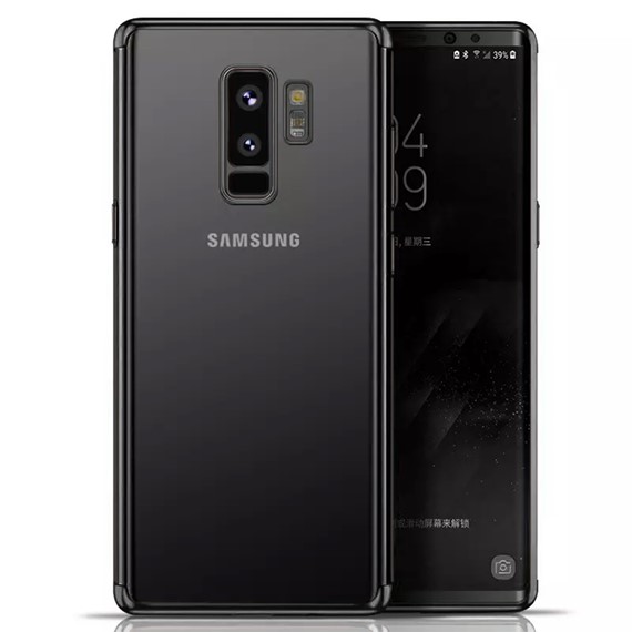 Microsonic Samsung Galaxy S9 Plus Kılıf Skyfall Transparent Clear Siyah 1