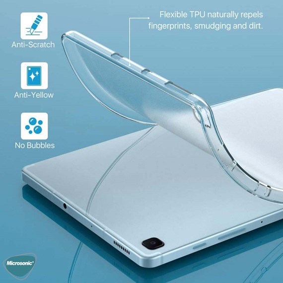 Microsonic Samsung Galaxy Tab A7 Lite T225 Kılıf Transparent Soft Beyaz 5
