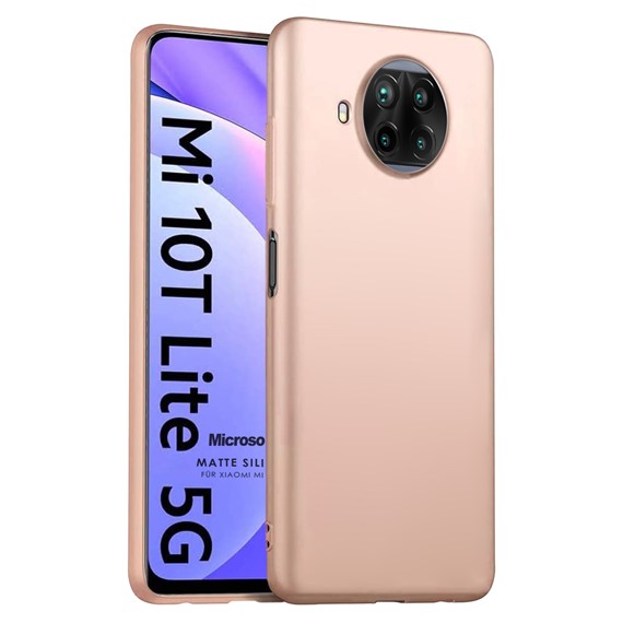 Microsonic Matte Silicone Xiaomi Mi 10T Lite Kılıf Gold 1