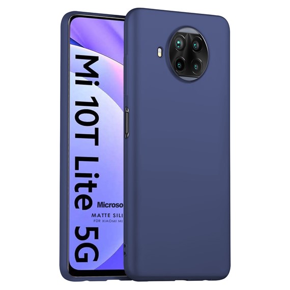 Microsonic Matte Silicone Xiaomi Mi 10T Lite Kılıf Lacivert 1