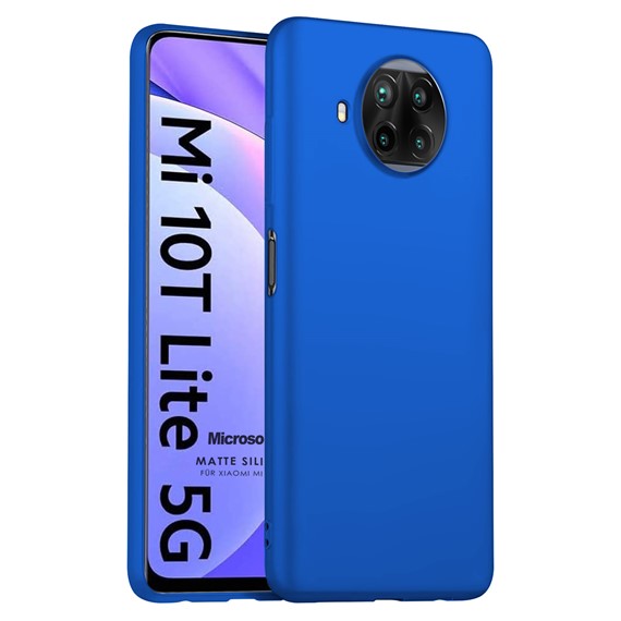 Microsonic Matte Silicone Xiaomi Mi 10T Lite Kılıf Mavi 1