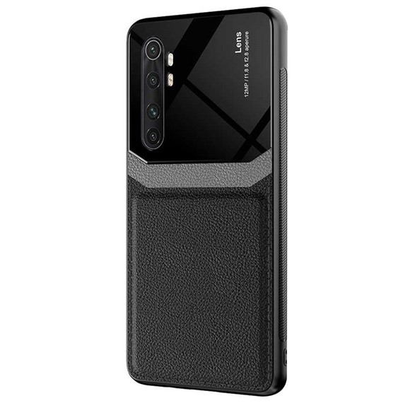 Microsonic Xiaomi Mi Note 10 Lite Kılıf Uniq Leather Siyah 2