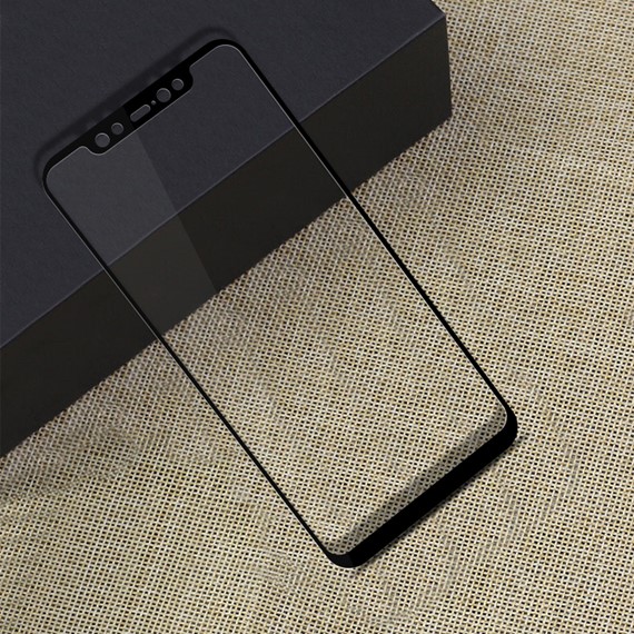 Microsonic Xiaomi Mi 8 Pro Tam Kaplayan Temperli Cam Ekran koruyucu Siyah 5