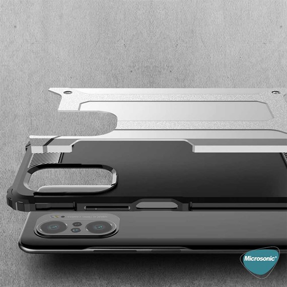 Microsonic Xiaomi Poco F3 Kılıf Rugged Armor Siyah 5