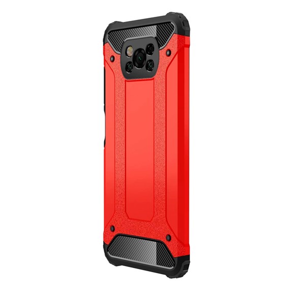 Microsonic Xiaomi Poco X3 NFC Kılıf Rugged Armor Kırmızı 2
