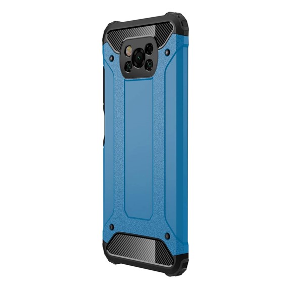Microsonic Xiaomi Poco X3 NFC Kılıf Rugged Armor Mavi 2