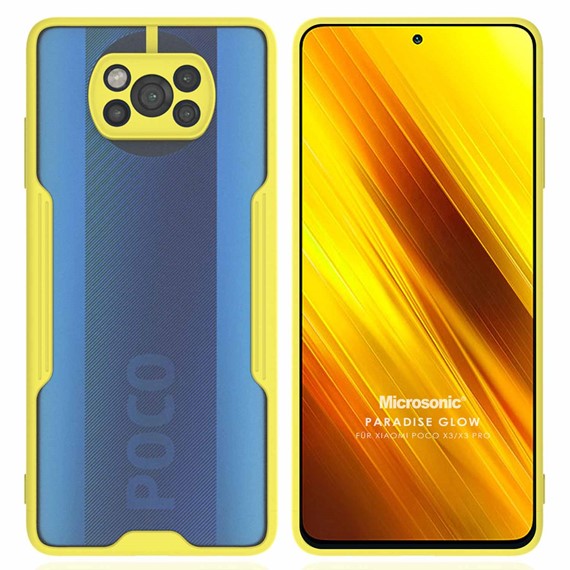 Microsonic Xiaomi Poco X3 NFC Kılıf Paradise Glow Sarı 1