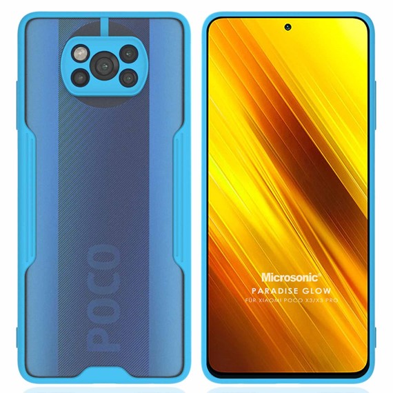Microsonic Xiaomi Poco X3 NFC Kılıf Paradise Glow Turkuaz 1