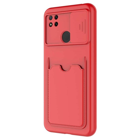 Microsonic Xiaomi Redmi 9C Kılıf Inside Card Slot Kırmızı 2