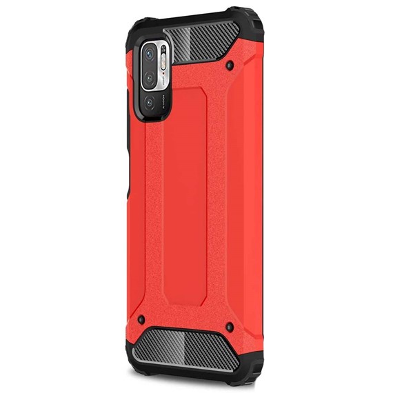 Microsonic Xiaomi Redmi Note 10 5G Kılıf Rugged Armor Kırmızı 2