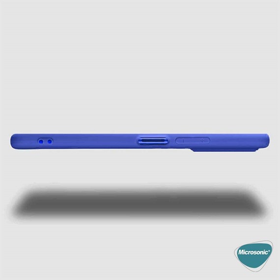 Microsonic Matte Silicone Samsung Galaxy M13 Kılıf Mavi 6