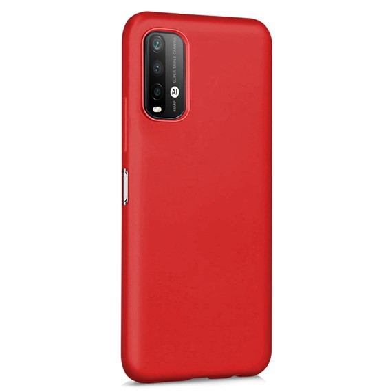 Microsonic Matte Silicone Xiaomi Redmi Note 9 4G Kılıf Kırmızı 2