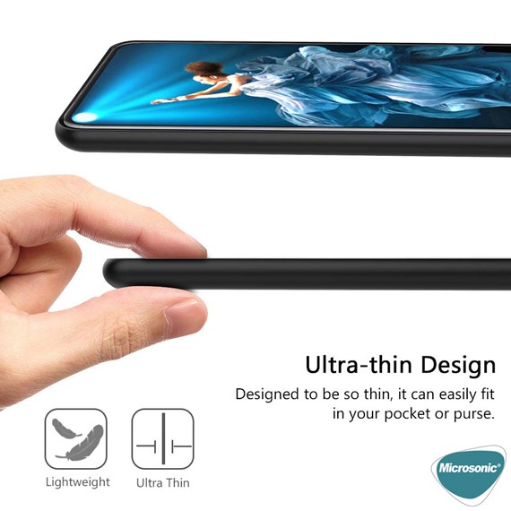 Microsonic Matte Silicone Xiaomi Redmi Note 9 5G Kılıf Siyah 8