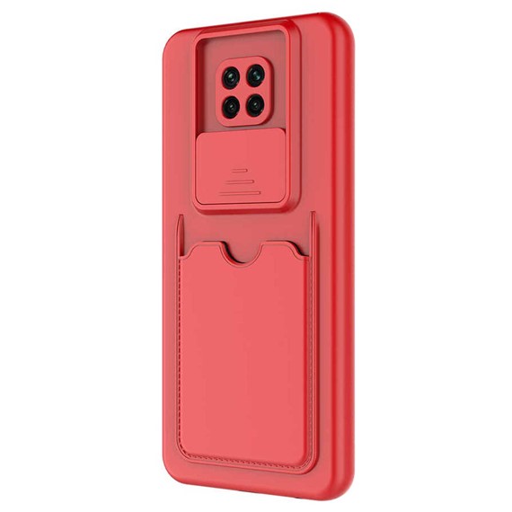 Microsonic Xiaomi Redmi Note 9S Kılıf Inside Card Slot Kırmızı 2