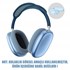 Microsonic Apple AirPods Max Kılıf Crystal Clear TPU Cover Mavi 2
