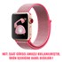 Microsonic Apple Watch Series 3 38mm Hasırlı Kordon Woven Hot Pink 2