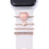 Microsonic Apple Watch Ultra 2 Kordon Süsü Charm İnci Kalp Rose Gold 1