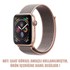 Microsonic Apple Watch Series 4 44mm Hasırlı Kordon Woven Pink Sand 2