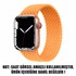 Microsonic Apple Watch Series 3 38mm Kordon Small Size 127mm Knitted Fabric Single Loop Turuncu 2