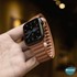 Microsonic Apple Watch SE 44mm Kordon Leather Link Band Kahverengi 5