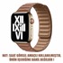 Microsonic Apple Watch Series 3 42mm Kordon Leather Link Band Kahverengi 2