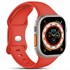 Microsonic Apple Watch SE 44mm Kordon ActiveFlex Wristband Kırmızı 1