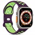 Microsonic Apple Watch SE 44mm Kordon Rainbow Band Mor Yeşil 1