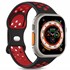 Microsonic Apple Watch SE 44mm Kordon Rainbow Band Siyah Kırmızı 1