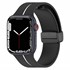 Microsonic Apple Watch SE 2022 44mm Kordon Ribbon Line Siyah Beyaz 1