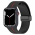 Microsonic Apple Watch Series 8 45mm Kordon Ribbon Line Siyah Kırmızı 1