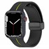 Microsonic Apple Watch Series 8 45mm Kordon Ribbon Line Siyah Yeşil 1