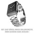 Microsonic Apple Watch SE 44mm Metal Stainless Steel Kordon Gümüş 2