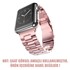 Microsonic Apple Watch Series 7 41mm Metal Stainless Steel Kordon Rose Gold 2