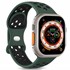 Microsonic Apple Watch Series 9 41mm Kordon Rainbow Band Yeşil Siyah 1