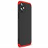 Microsonic Apple iPhone 12 Mini Kılıf Double Dip 360 Protective Siyah Kırmızı 2