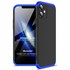 Microsonic Apple iPhone 12 Mini Kılıf Double Dip 360 Protective Siyah Mavi 1