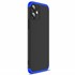 Microsonic Apple iPhone 12 Mini Kılıf Double Dip 360 Protective Siyah Mavi 2