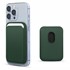 Microsonic Apple iPhone 13 Pro Max Leather Wallet MagSafe Koyu Yeşil 1