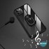 Microsonic Apple iPhone 12 Pro Kılıf Grande Clear Ring Holder Lacivert 5
