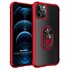 Microsonic Apple iPhone 12 Pro Max Kılıf Grande Clear Ring Holder Kırmızı 1