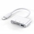 Microsonic Lightning to Multi-Function Adapter Kablo iPhone Dönüştürücü Kablo USB SD Mikro SD Kart Okuyucu Adaptör Beyaz 1