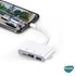 Microsonic Lightning to Multi-Function Adapter Kablo iPhone Dönüştürücü Kablo USB SD Mikro SD Kart Okuyucu Adaptör Beyaz 3
