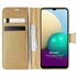 Microsonic Samsung Galaxy A02 Kılıf Delux Leather Wallet Gold 1