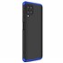 Microsonic Samsung Galaxy M32 4G Kılıf Double Dip 360 Protective Siyah Mavi 2
