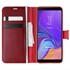 Microsonic Samsung Galaxy A7 2018 Kılıf Delux Leather Wallet Kırmızı 1